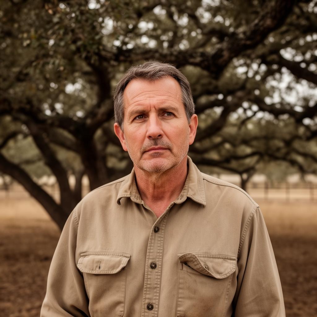 Will, founder of Valor Oak Land Co., outdoors on a Texas ranch